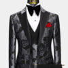 Mens-Grey-and-Black-Tuxedo-Wedding-Groom-Prom-Suit-from-Gentlemansguru.com