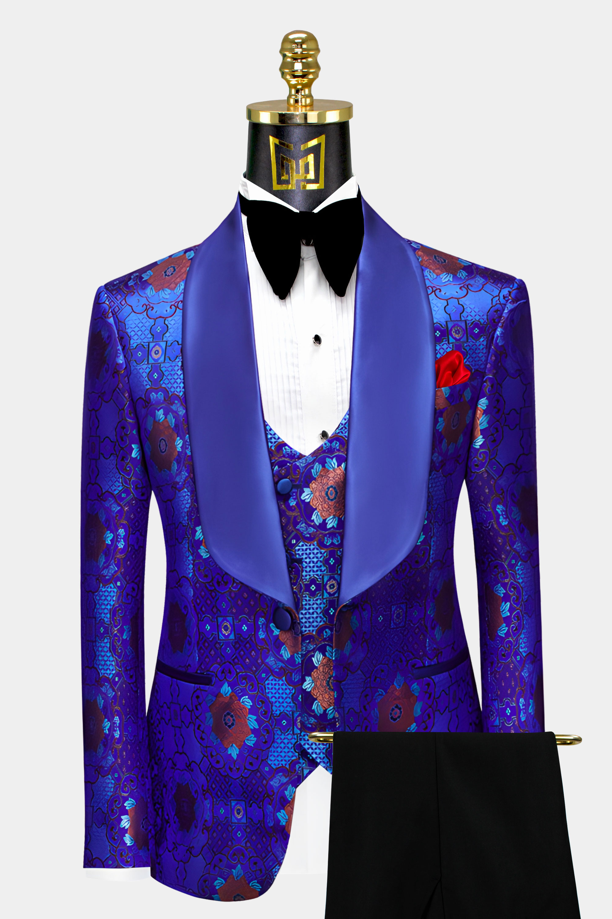Royal Blue Embroidered Tuxedo | Gentleman's Guru