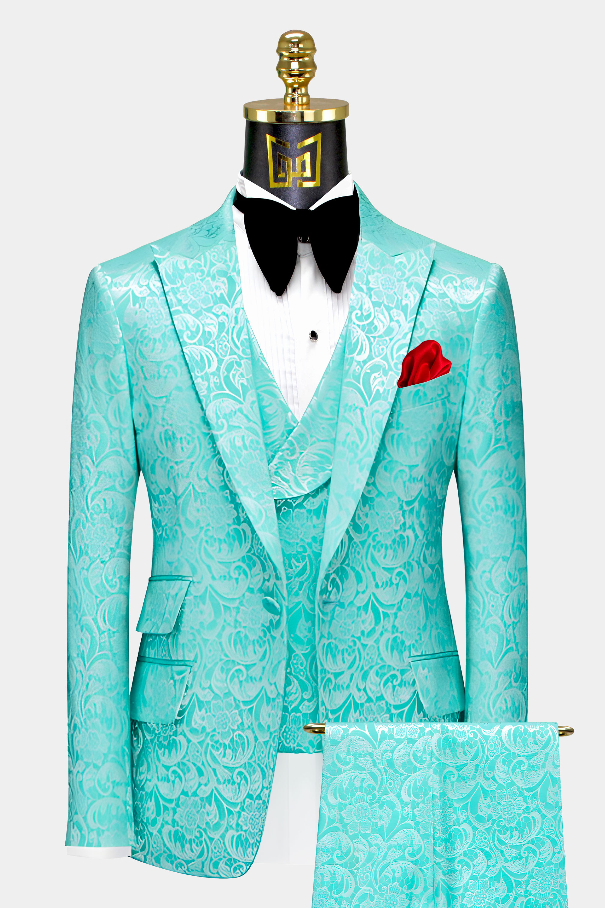 Mens Turquoise Suit Wedding Groom Prom Tuxedo From Gentlemansguru.com  
