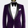 Purple Velvet Tuxedo Jacket