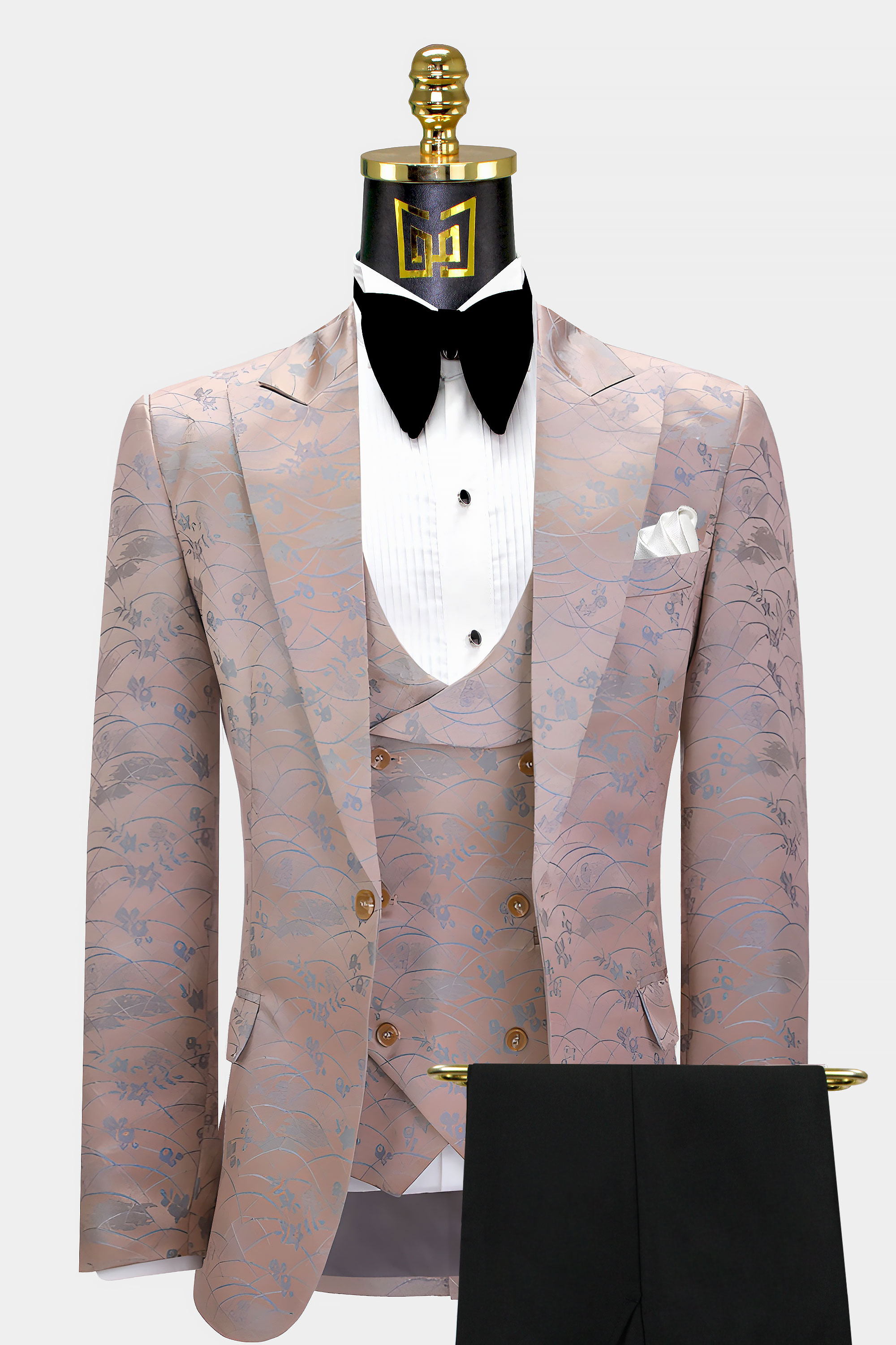 Men dark pink suit - dusty rose pink slim fit tuxedo - double breasted ...