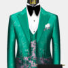 Black-and-Jade-Green-Tuxedo-Groom-Wedding-Suit-for-Men-from-Gentlemansguru.com