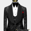 Black-on-Black-Tuxedo-Groom-Wedding-Prom-Suit-For-Men-from-Gentlemansguru.com