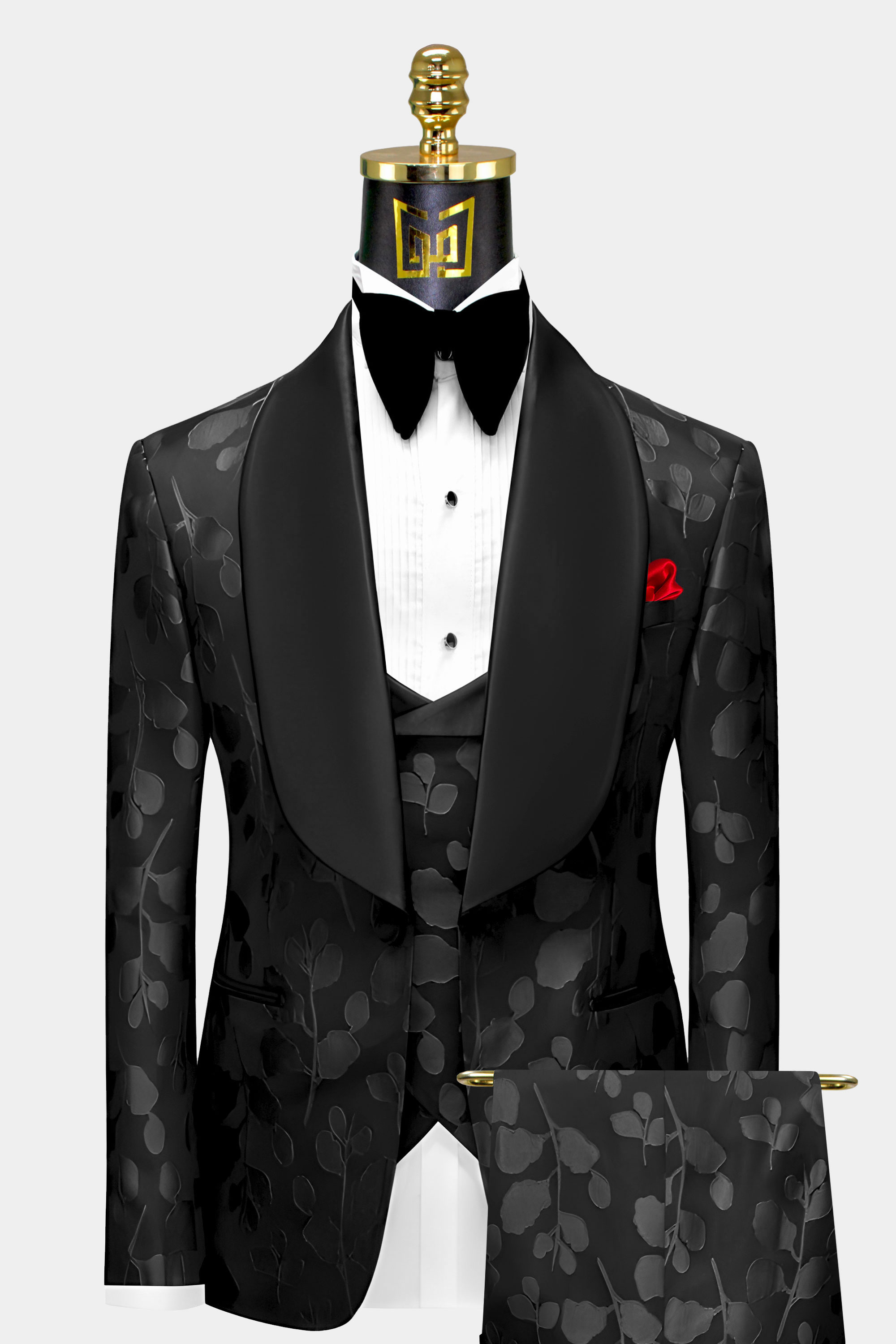 Black on Black Tuxedo Suit