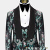 Green-and-Black-Tuxedo-Groom-Wedding-Suit-from-Gentlemansguru.com