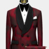 Maroon-and-Black-Tuxedo-Wedidng-Groom-Prom-Suit-from-Gentlemansguru.com