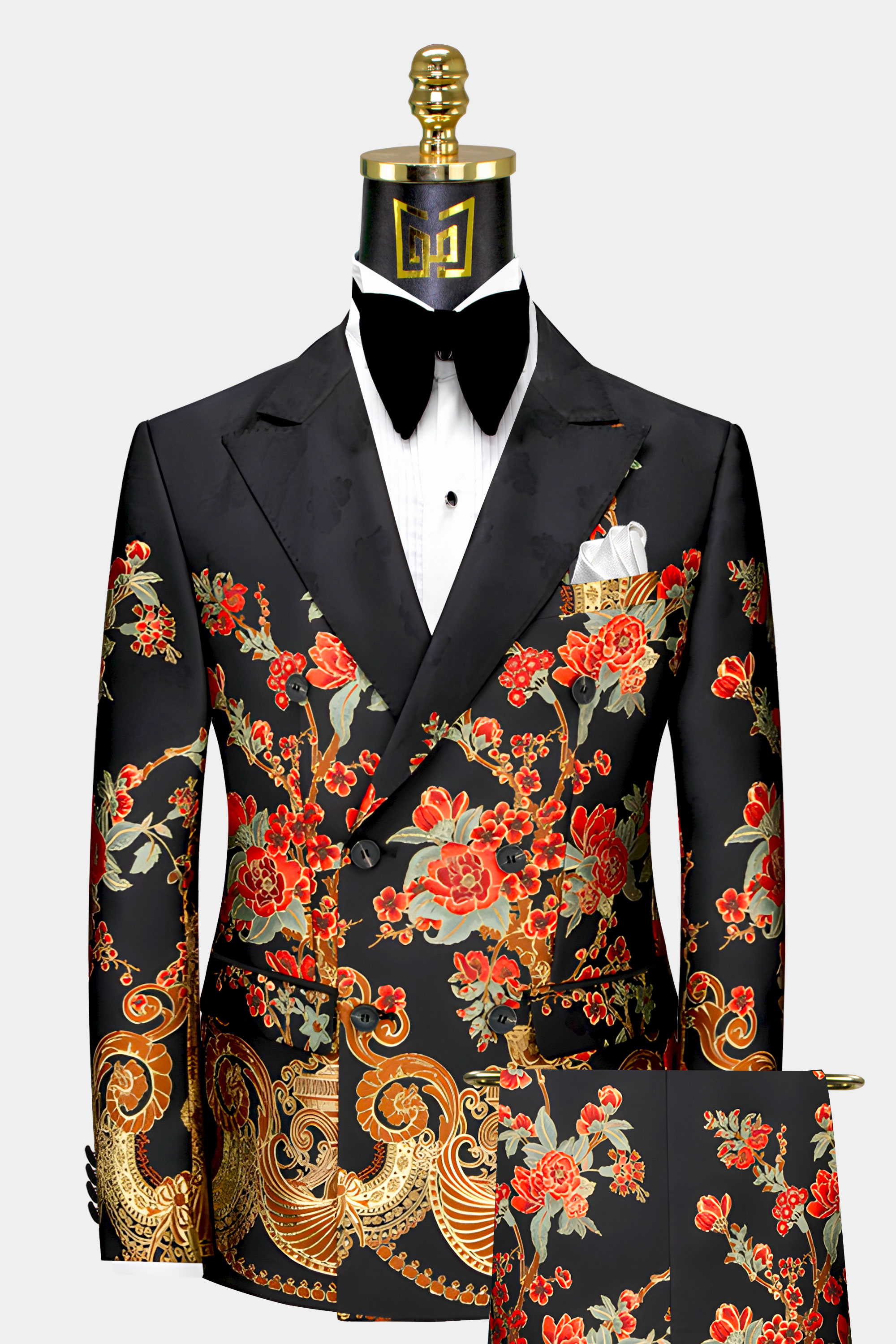 Mens-Black-and-Red-Suit-Groom-Wedding-Tuxedo-For-Men-from-Gentlemansguru.com