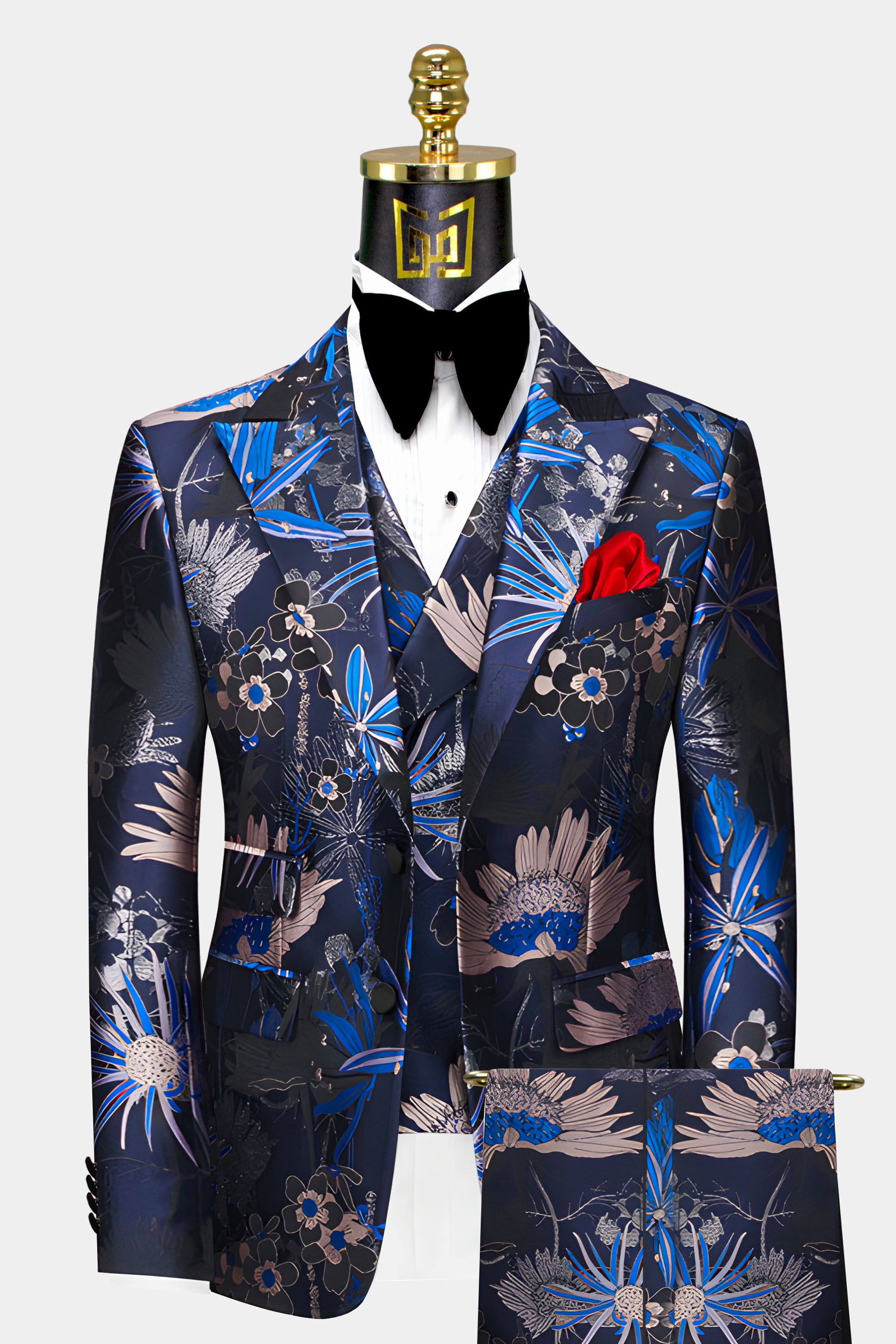 Men's Blue Floral Suit | Gentleman's Guru