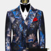 Mens-Blue-and-Black-Floral-Suit-from-Gentlemansguru.com