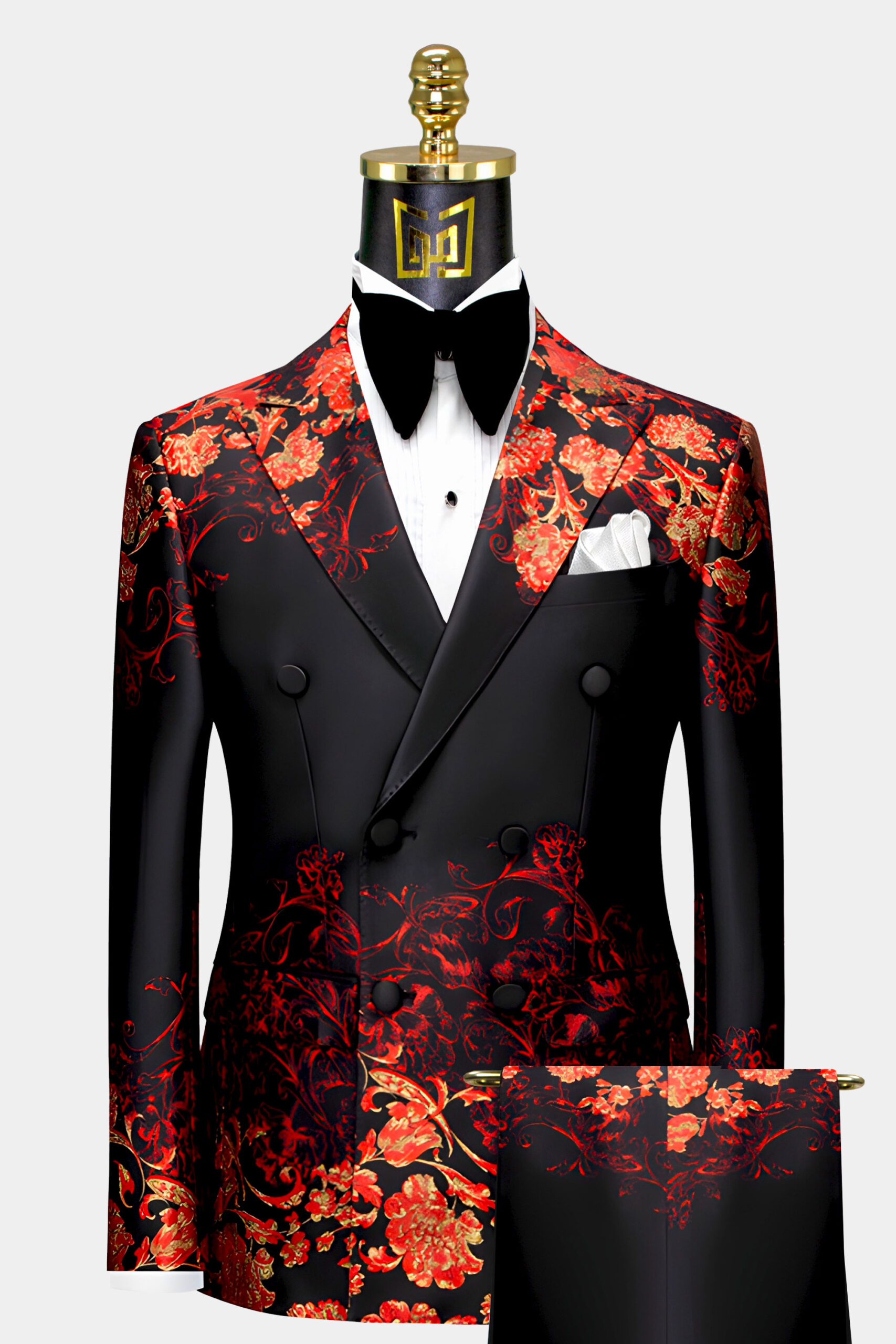 Black and gold tuxedo wedding best sale