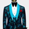 Turquoise-and-Black-Groom-Wedding-Suit-For-Men-from-Gentlemansguru.com