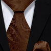 Mens-Brown-Paisley-Tie-and-Pocket-Square-Set-Wedding-Groom-Necktie-from-Gentlemansguru.com