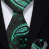 Paisley-Black-and-Green-Tie-and-Pocket-Square-Set-Wedding-Groom-Necktie-from-Gentlemansguru.com