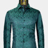 Mens-Emerald-Green-Paisley-Shirt-Dress-Shirt-from-Gentlemansguru.com