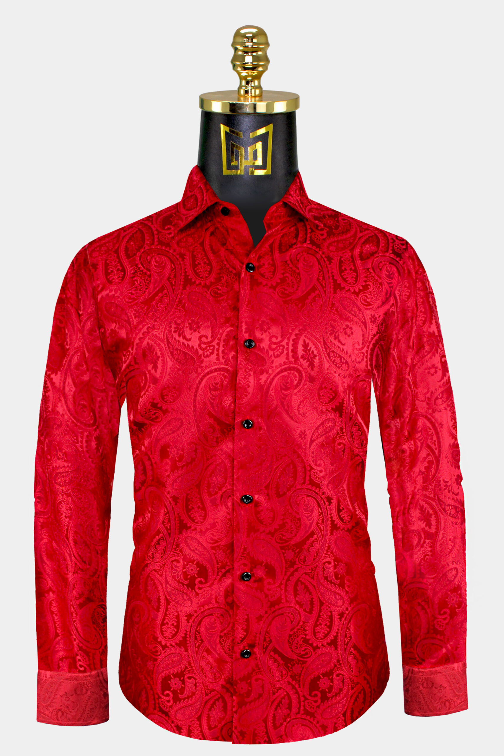 Men s Red Paisley Shirt Gentleman s Guru