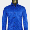 Mens-Royal-Blue-Paisley-Shirt-Dress-Shirt-from-Gentlemansguru.com