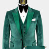 Emerald-Green-Velvet-Tuxedo-Groom-Wedding-Prom-Suit-from-Gentlemansguru.com