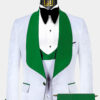 Green-and-White-Tuxedo-Wedding-Prom-Groom-Suit-For-Men-from-Gentlemansguru.com