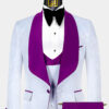 Purple-and-White-Tuxedo-Wedding-Prom-Groom-Suit-For-Men-from-Gentlemansguru.com