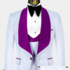 White-and-Purple-Tuxedo-Groom-Wedding-Prom-Suit-For-Men-from-Gentlemansguru.com