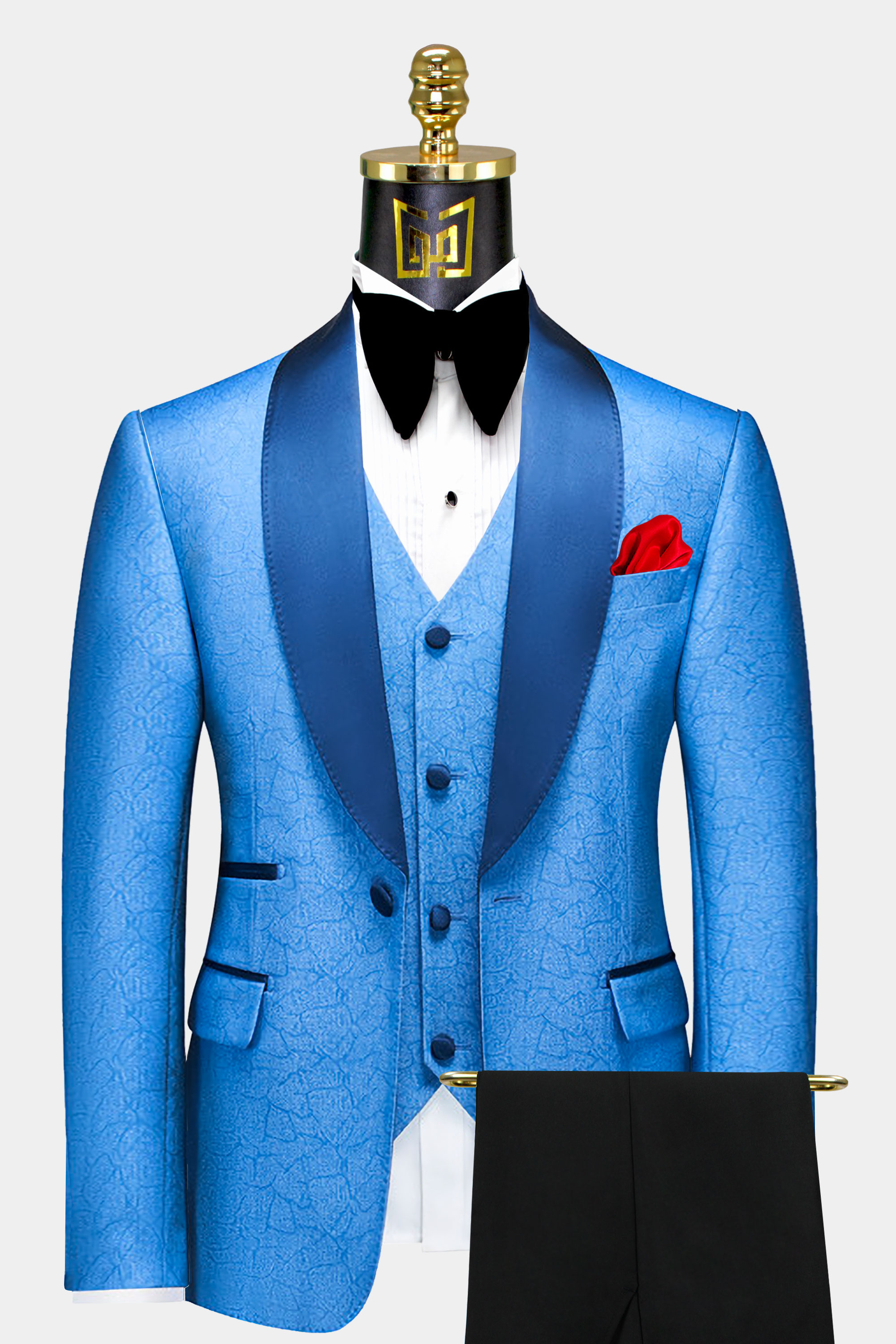 Blue Denim Tuxedo Suit - 3 Piece | Gentleman's Guru