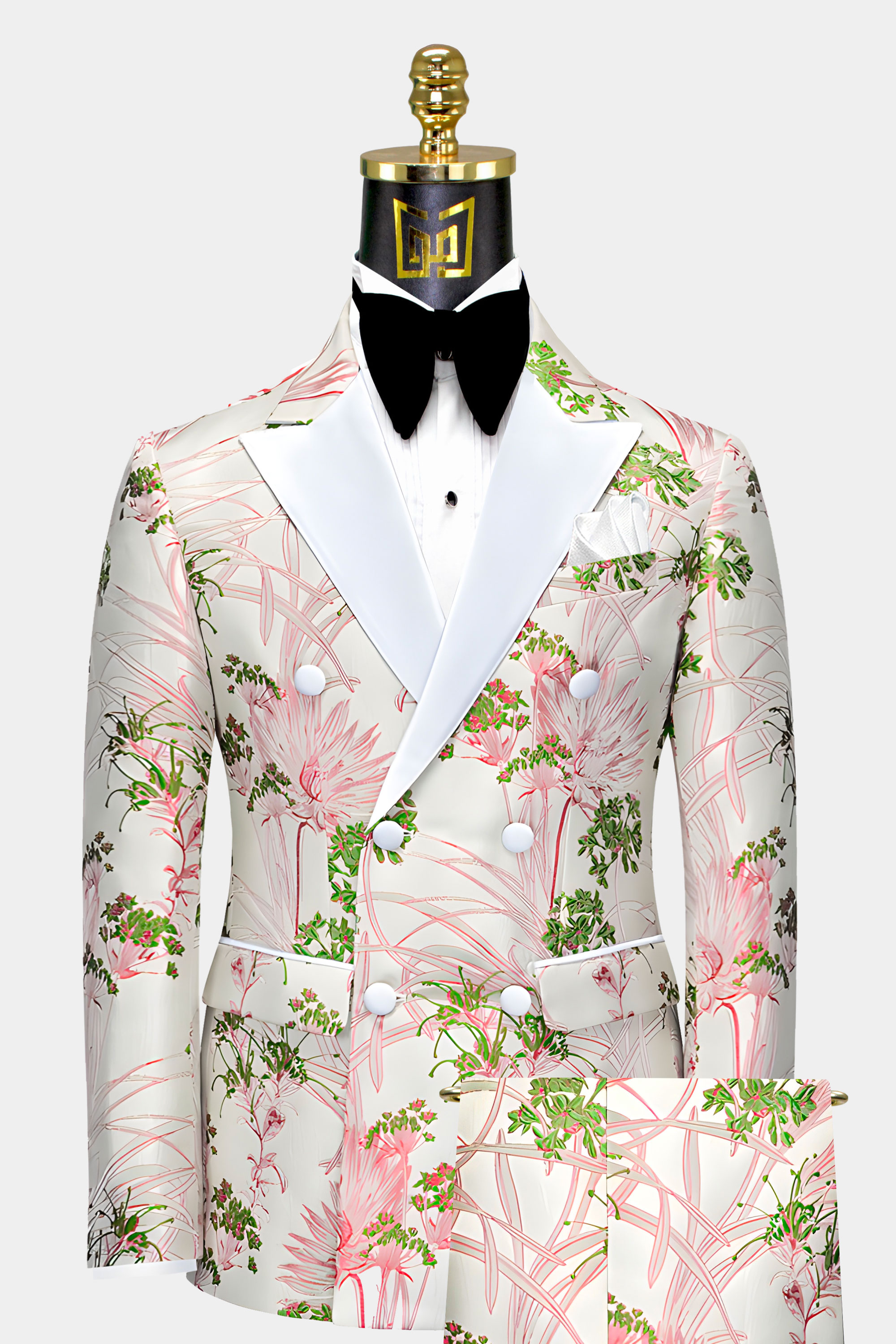 Double-Breasted-Floral-Wedding-Lotus-Tuxedo-Groom-Suit-from-Gentlemansguru.com