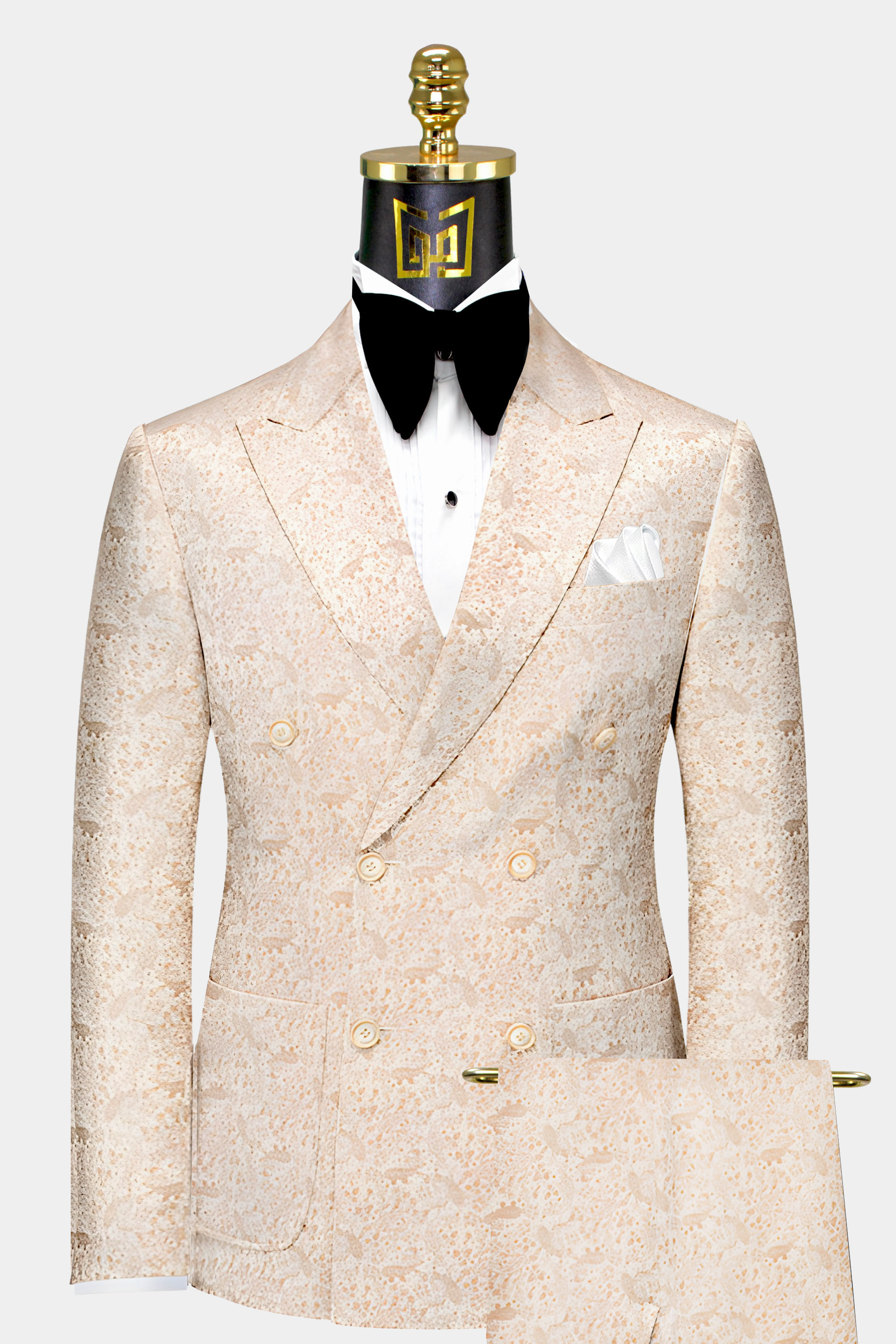 Mens-Double-Breasted-Champagne-PaisleySuit-Groom-Prom-Wedding-Tuxedo-from-Gentlemansguru.com