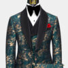 Mens-Teal-and-Gold-Tuxedo-Prom-Groom-Wedding-Suit-from-Gentlemansguru.com