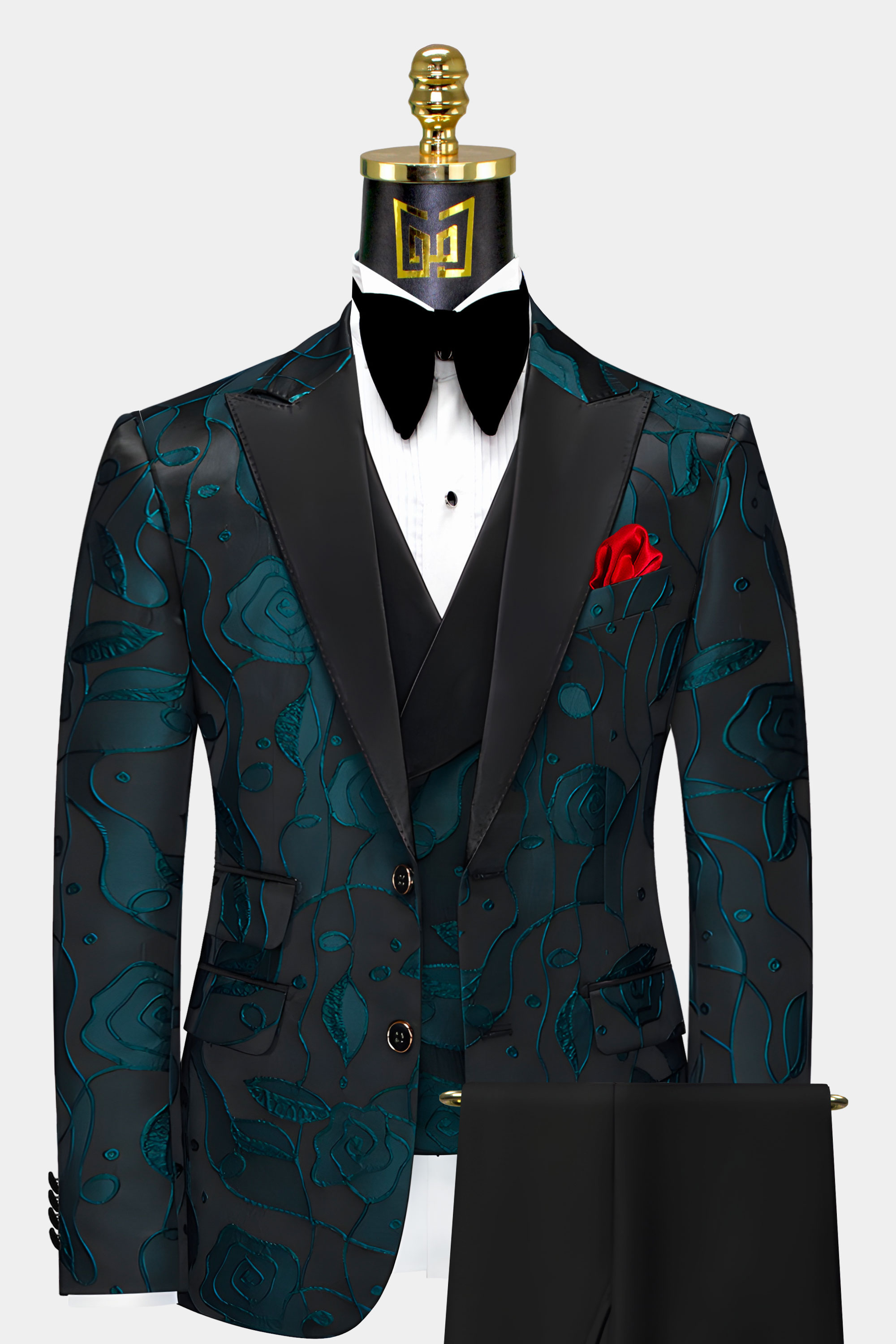 Black and Teal Tuxedo Suit | Gentleman's Guru