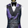 Double-Breasted-Purple-and-Black-Suit-Vest-Groom-Wedding-Waistcoat-from-Gentlemansguru.com