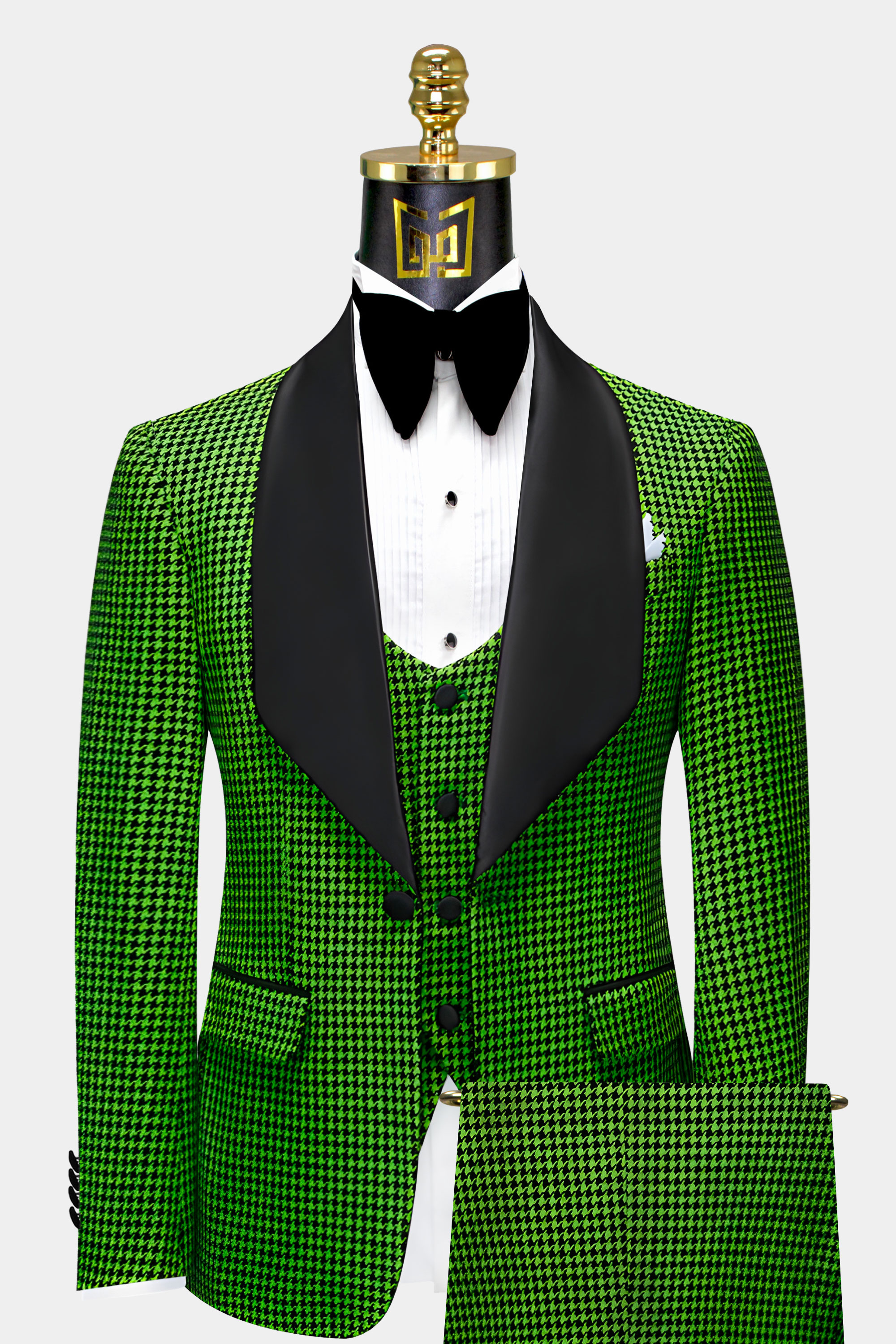 Green-Houndstooth-Tuxedo-Groom-Prom-Wedding-Suit-from-Gentlemansguru.com