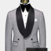 Houndstooth-Grey-and-Black-Tuxedo-Wedding-Groom-Suit-from-Gentlemansguru.com