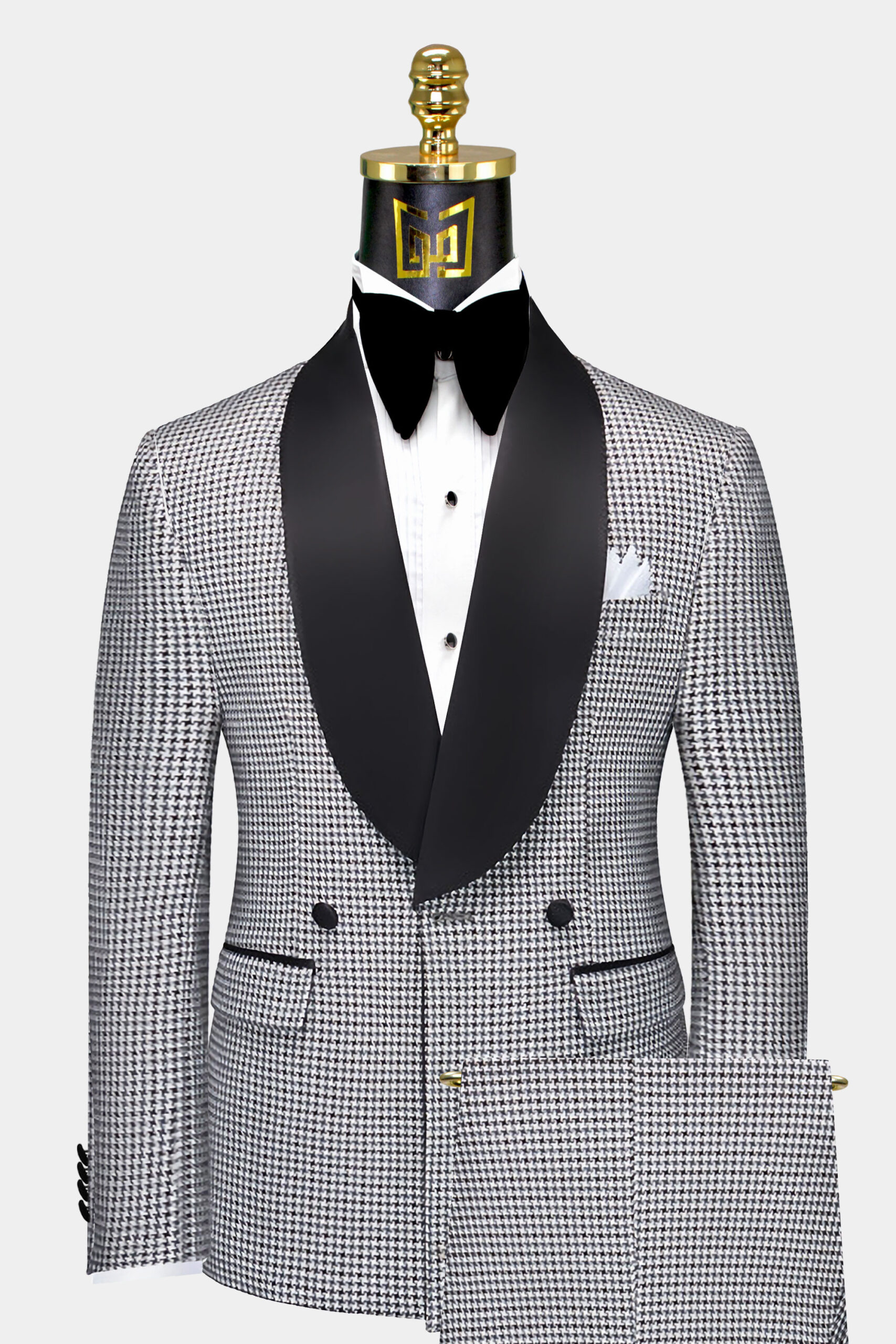 Grey Houndstooth Tuxedo Gentleman s Guru