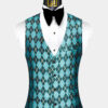 Turquoise-Argyle-Suit-Vest-Groom-Wedding-Waistcoat-from-Gentlemansguru.com