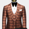 Brown-Khaki-Tan-Argyle-Suit-For-Men-with-Black-Pant-from-Gentlemansguru.com