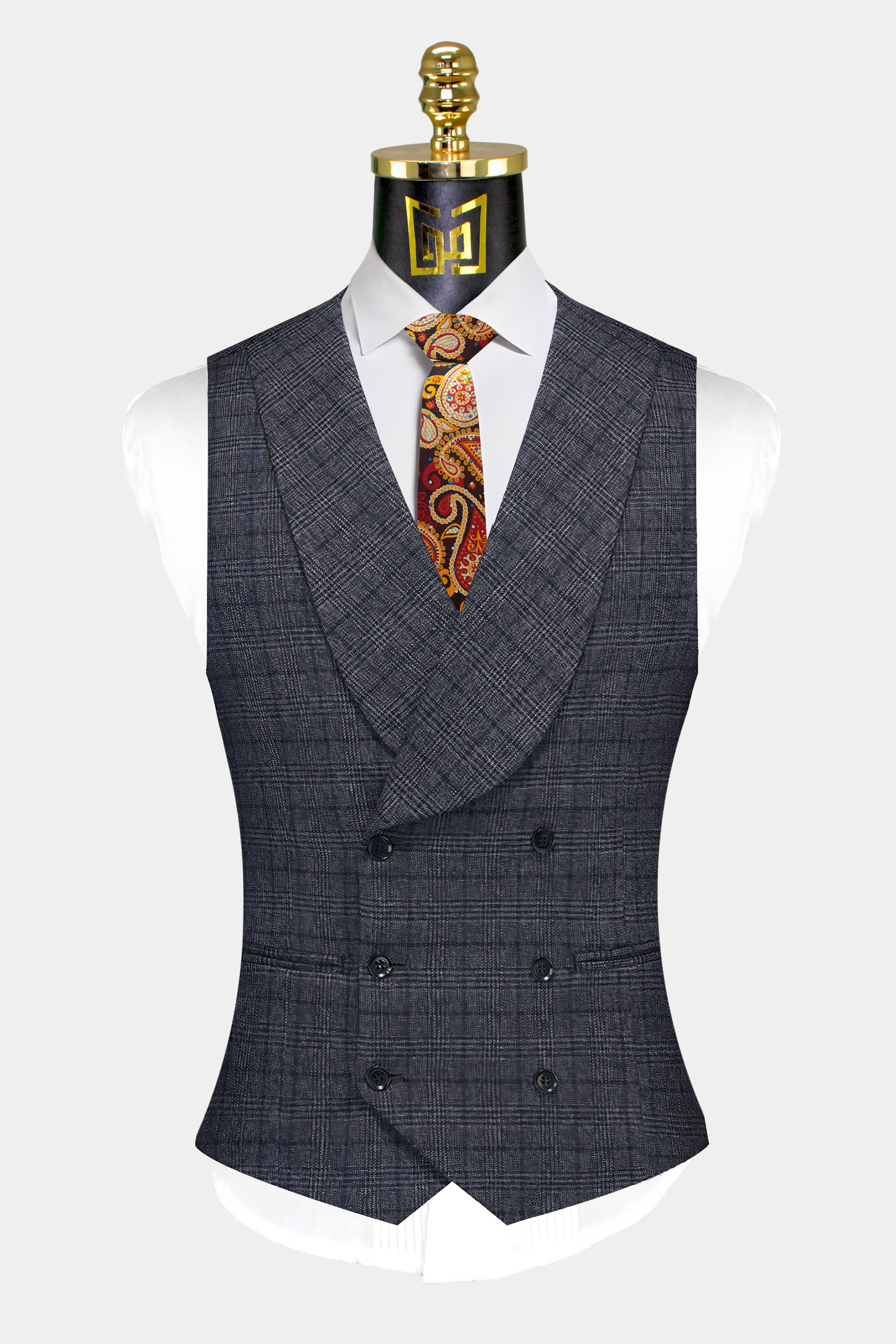 REMAIN tailored two-tone waistcoat - Grey