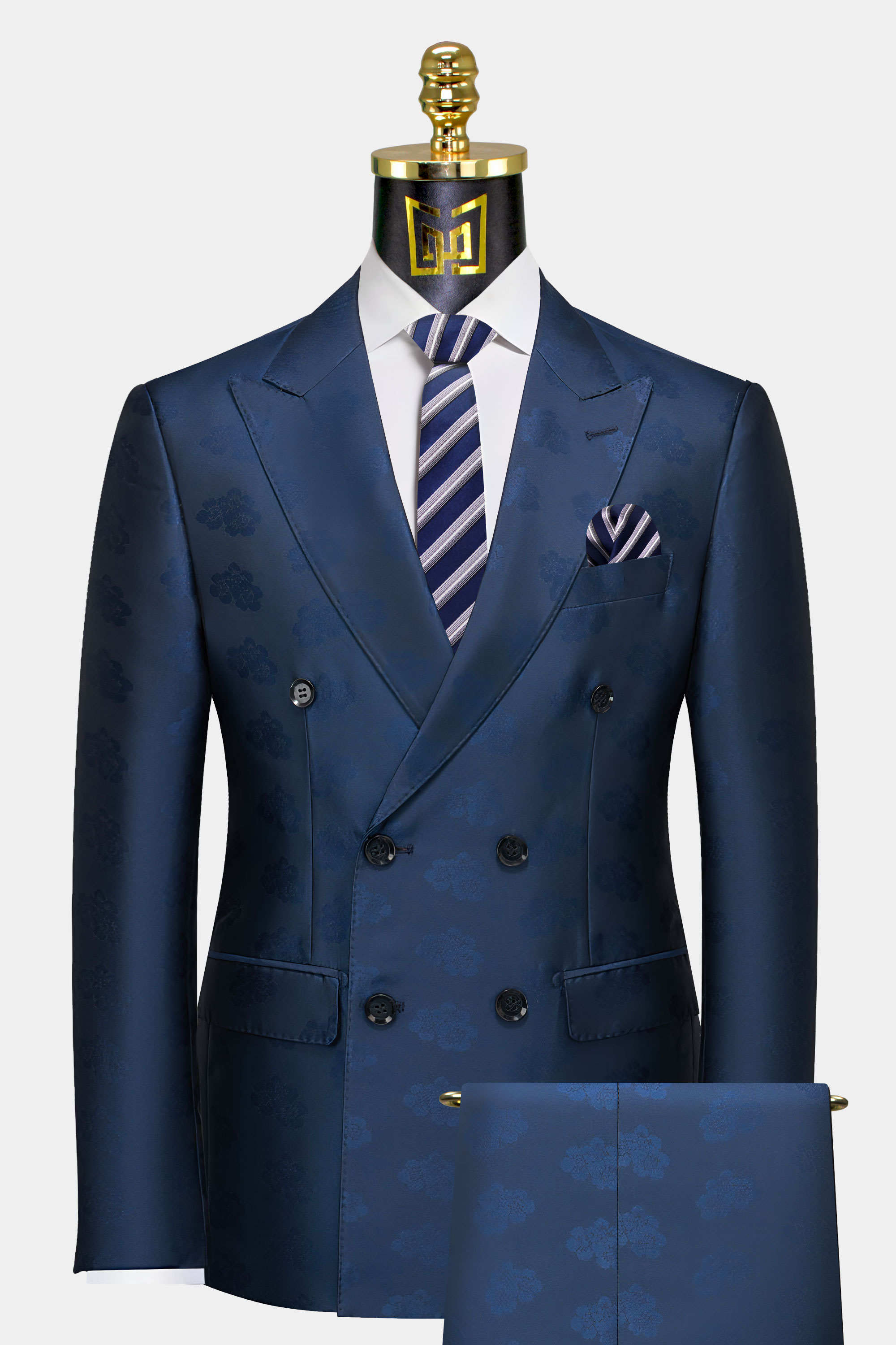 Double-Breasted-Dark-Blue-Suit-For-Men-Groom-Wedding-Prom-Suit-from-Gentlemansguru.com
