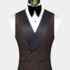 Fancy-Luxury-Dark-Brown-Tuxedo-Vest-Groom-Waistcoat-from-Gentlemansguru.com