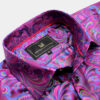 Fancy-Luxury-Mens-Dress-Shirt-Paisley-Floral-Magenta-Shirt-from-Gentlemansguru.com