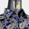 Luxury-Fancy-Mens-Gold-and-Navy-Blue-dress-Shirt-from-Gentlemansguru.com