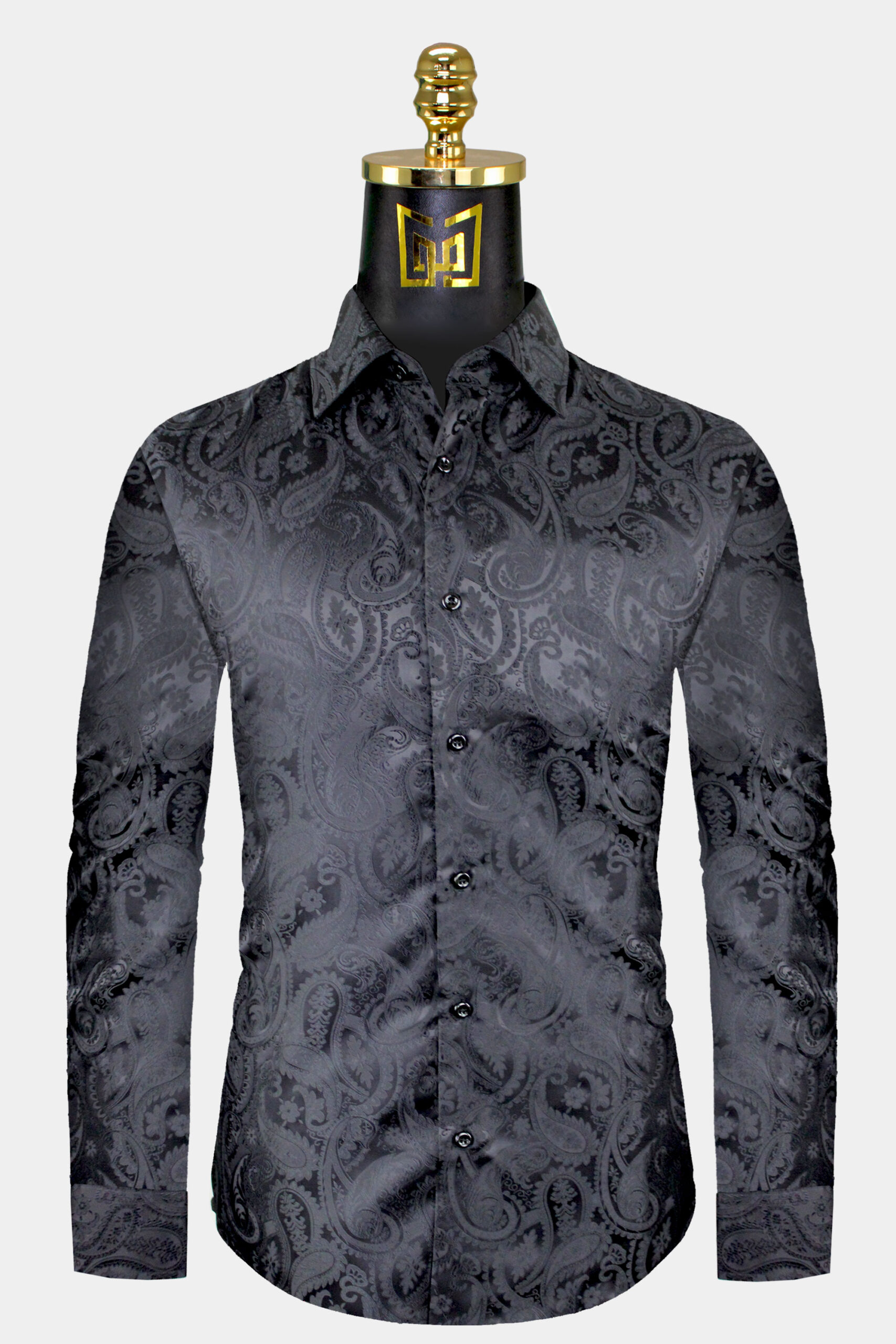 Men s Black Paisley Shirt Gentleman s Guru