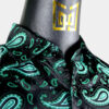 Mens-Black-and-Green-Fancy-Exotic-Lucury-Modern-Shirt-with-Paisley-Pattern-from-Gentlemansguru.com