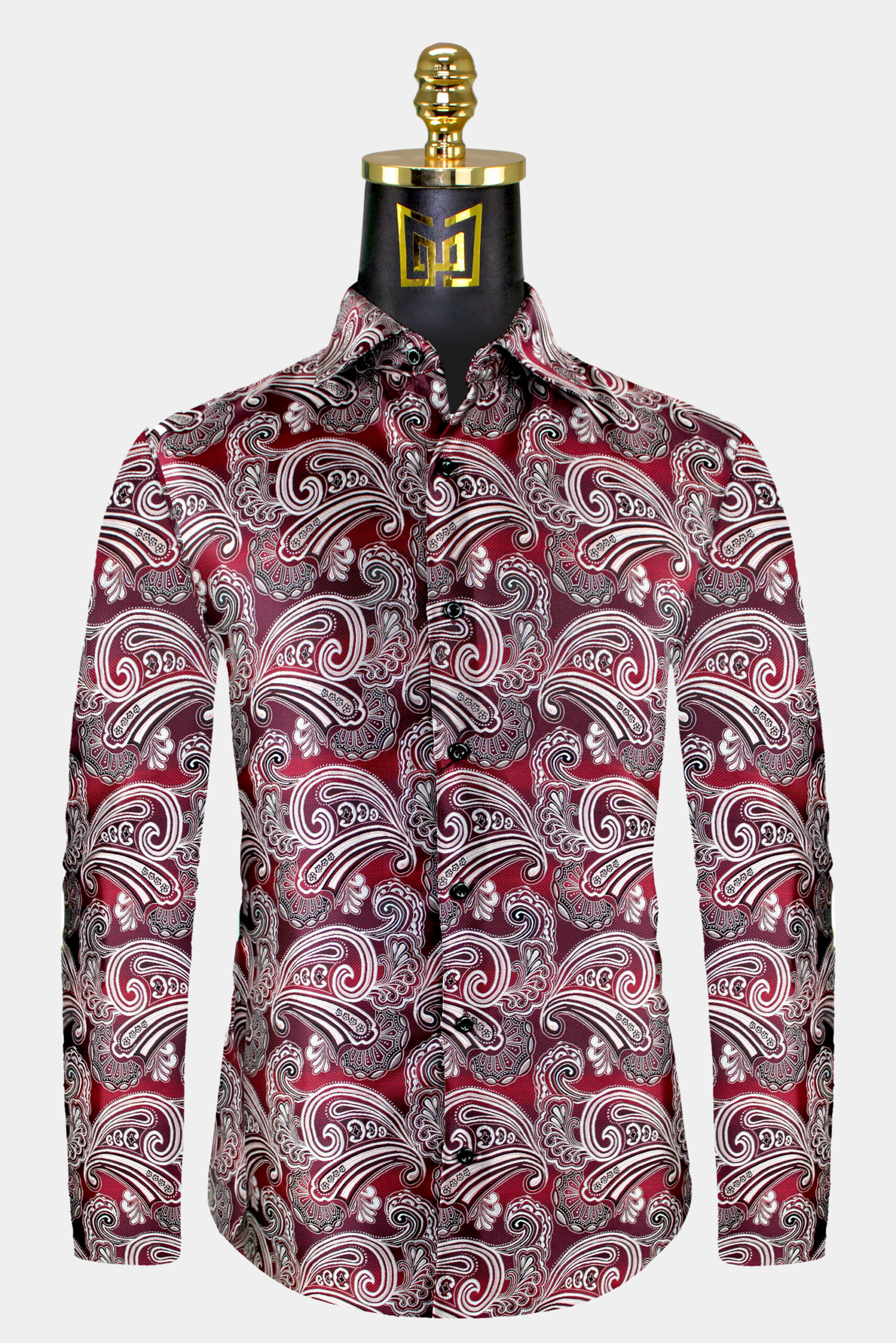 Men's Burgundy Paisley Shirt | Gentleman's Guru