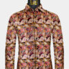 Mens-Burnt-Orange-Dress-Shirt-Paisley-Floral-Shirt-For-Men-from-Gentlemansguru.com