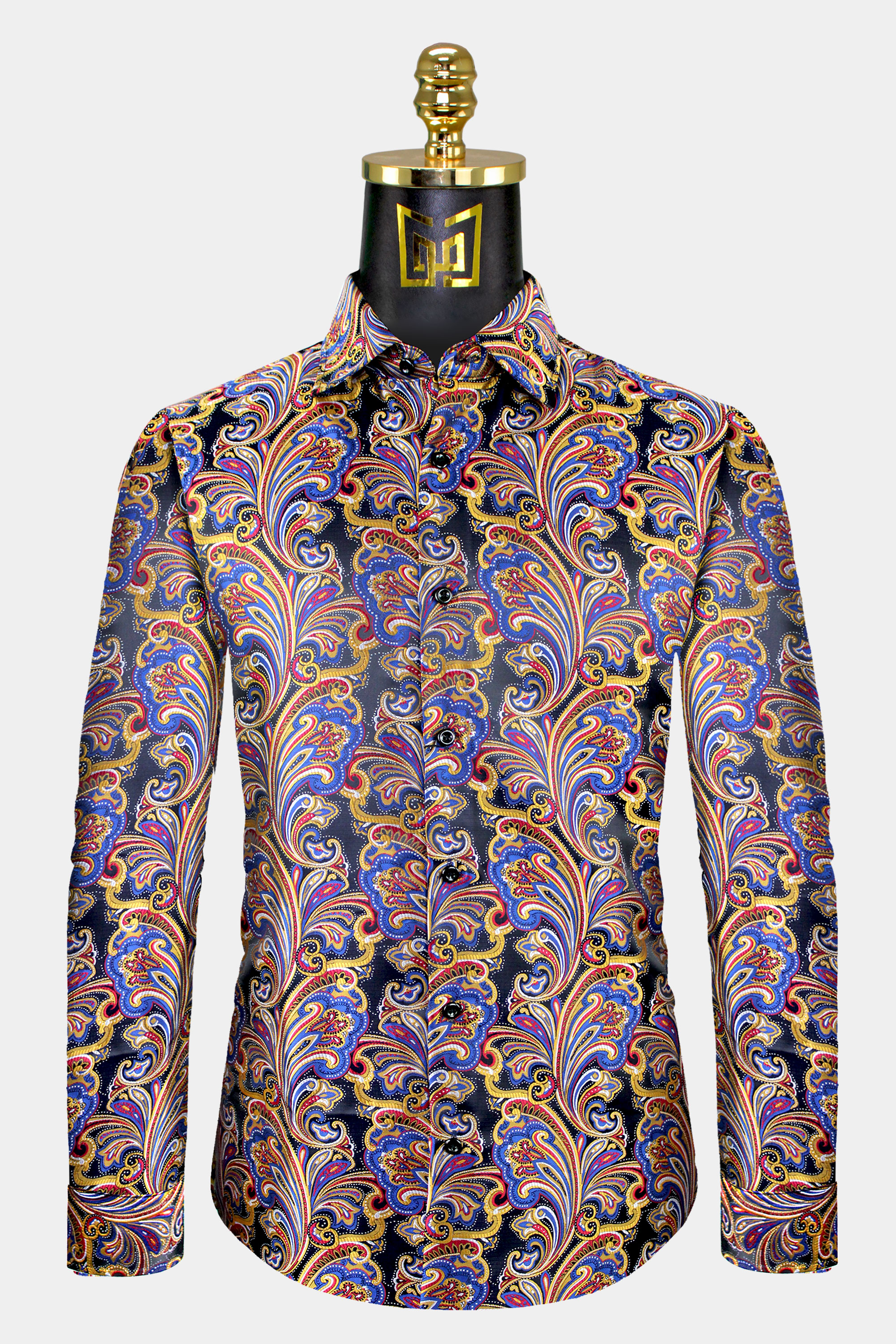 Paisley Easy-Care Button-Up Shirt