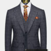 Mens-Dark-Gray-Plaid-Suit-With-Black-Pant-for-Groom-Weding-from-Gentlemansguru.com