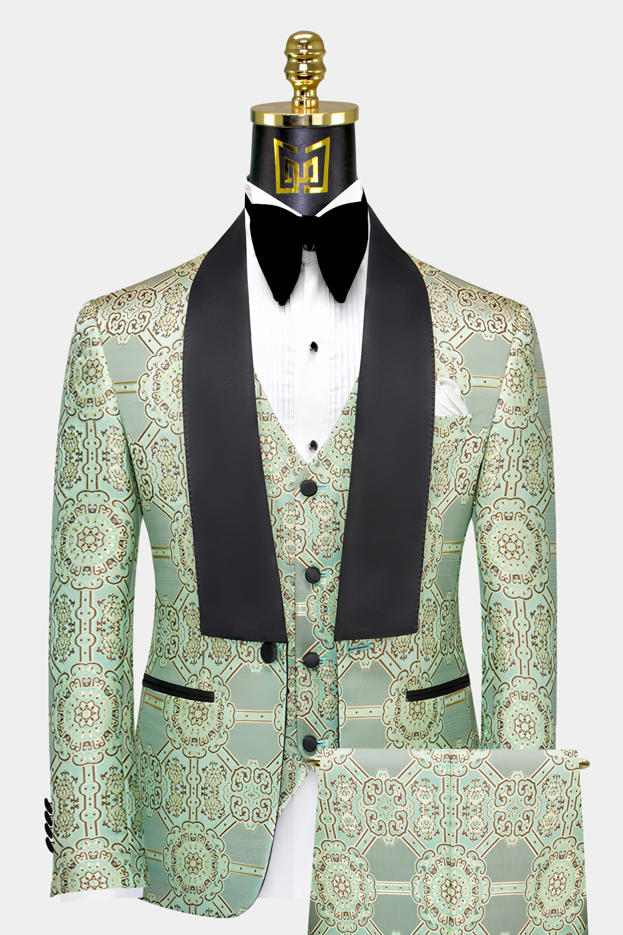 Mint Green Tuxedo Suit - 3 Piece