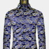 Mens-Navy-Blue-and-Gold-Shirt-Dress-Paisley-Floral-Shirt-For-Men-from-Gentlemansguru.com