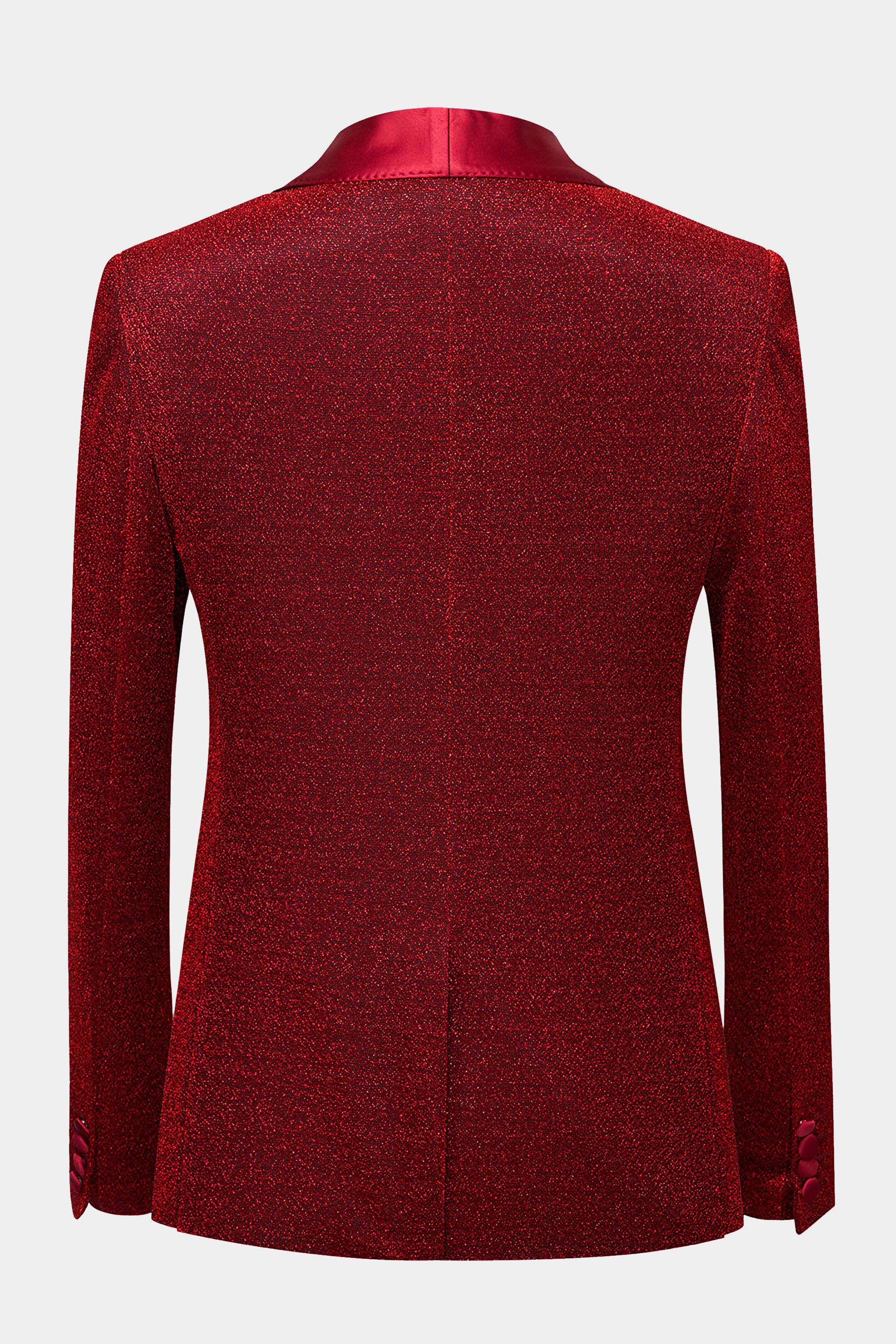 Gentleman's Guru Red Glitter Tuxedo Jacket 44r
