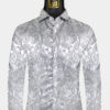 Mens-Silver-Paisley-Shirt-Patterned-Floral-Dress-Shirt-For-Men-from-Gentlemansguru.com